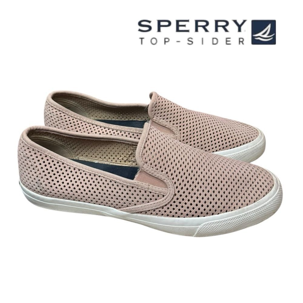 Sperry Women's Crest Twin Gore Perforated Rose Dust Slip On Sneakers 11